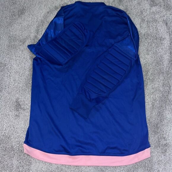 Royal Duke Blue Pink Padded GK Goalie Goal Keeper Jersey Adidas Climalite L Mens - Picture 4 of 4